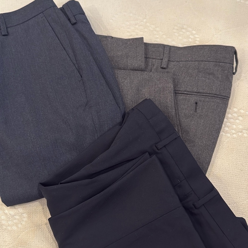THREE Pairs J Crew Ludlow Slim Dress Pants -  Lot Bundle Deal - Moon Wool, slack
